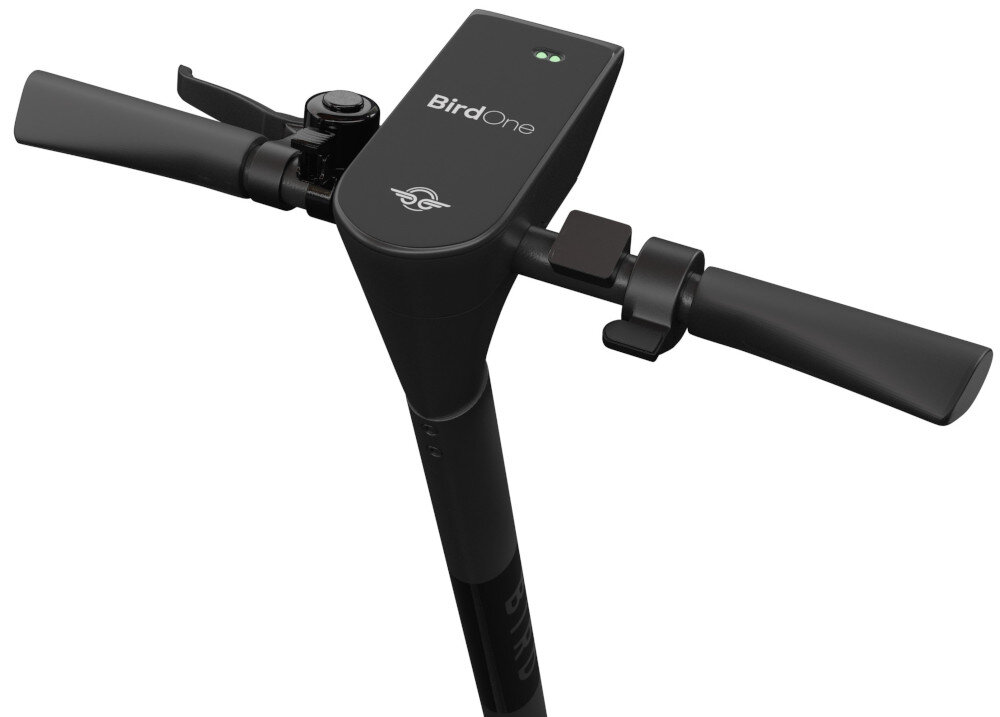 Hulajnoga elektryczna BIRD One Czarny za pomocą smartfona włączać wyłączać blokować urządzenie otrzymywać powiadomienia otrzymywać regularne aktualizacje oprogramowania układowego możliwość zdalnego diagnozowania aktualizowania problemów z oprogramowaniem zdalnie odblokować intuicyjny wyświetlacz LCD GPS