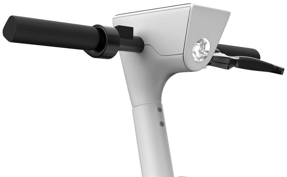 Hulajnoga elektryczna BIRD One Biały oświetlenie LED przód tył składana kierownica maksymalna wysokość