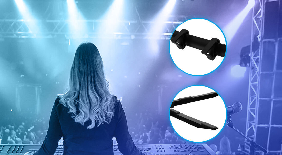 Statyw klawiszowy MUSICMATE MM-A10-B udźwig 80 kg kanał na przewody