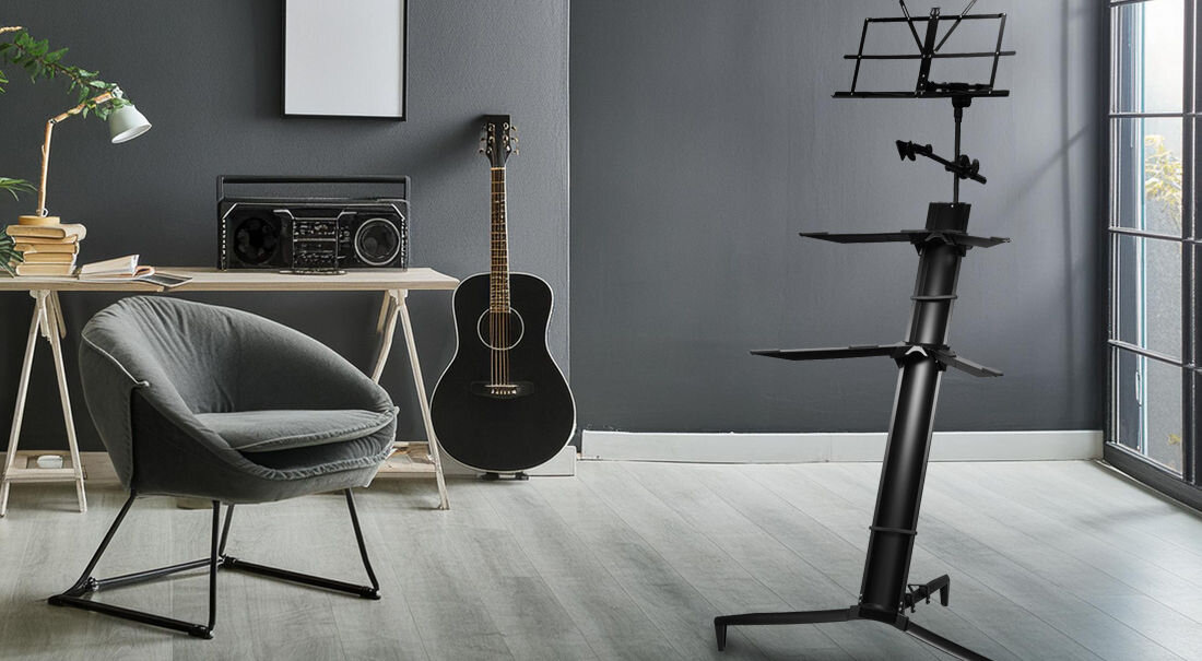 Statyw klawiszowy MUSICMATE MM-A10-B estetyczny profesjonalny