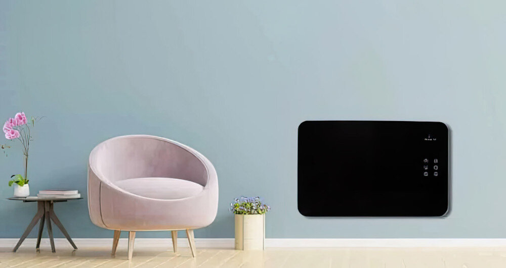 Grzejnik konwektorowy MISSION AIR Porto WiFi zdalne sterowanie ustawienia 2 tryby pracy eco Comfort solidne wykonanie odporna na temperatury