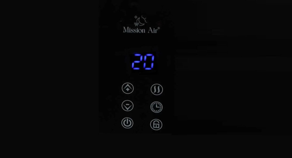 Grzejnik konwektorowy MISSION AIR Porto WiFi Cyfrowy termostat cyfrowy panel wyświetlacz monitorowanie regulowanie precyzja