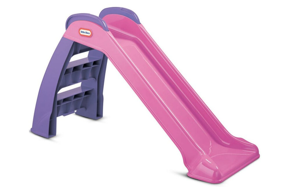Zjeżdżalnia LITTLE TIKES Moja Pierwsza Zjeżdżalnia 172410PE3 Różowo-fioletowy dla dzieic od 18 roku zycia bezpieczna zabawa sprzyja rozwojowi