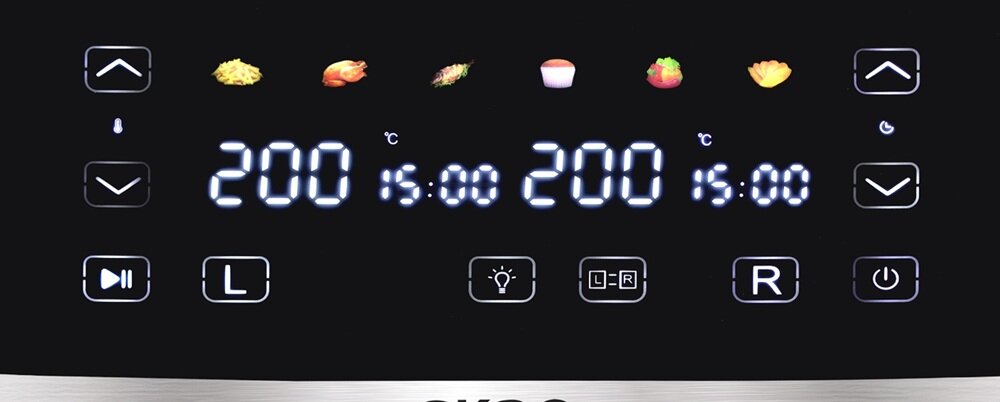 Air Fryer Frytkownica beztłuszczowa AKPO ABF 900CY czytelny panel dotykowy, łatwe sterowanie, ustawienie temperatury, czasu