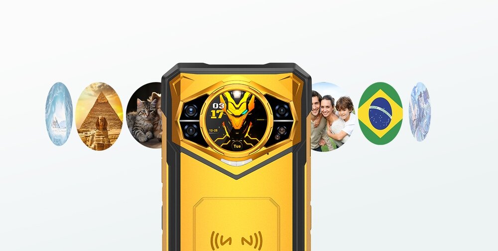 DOOGEE S200X ekran AMOLED 1.32 cala szybki dostęp do funkcji