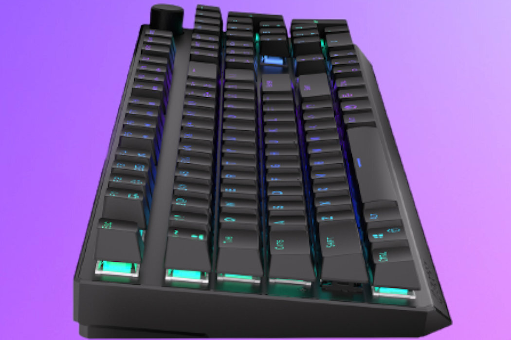 Klawiatura ENDORFY Thock Kailh Blue mała ergonomiczna alumienium wygląd mocna szybka wzmocniona hotswap PTB