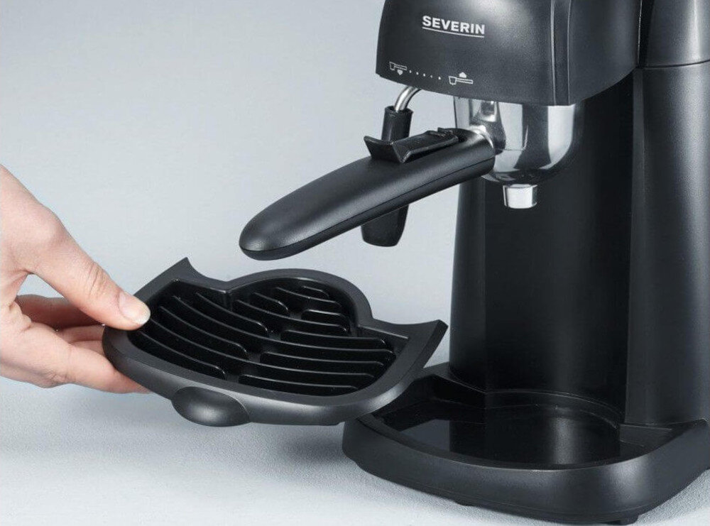 Ekspres SEVERIN KA 5978 Zdejmowana tacka ociekowa i płytka Szybkie czyszczenie można myć ręcznie lub w zmywarce relaks