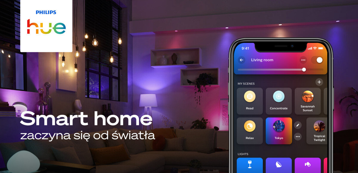 Taśma LED PHILIPS HUE 929004610502 Flux 4 m Bluetooth/ZigBee, światło, kolor, barwa, smart, Smart home z kolorowym oświetleniem Philips Hue sterowanym aplikacją na smartfonie