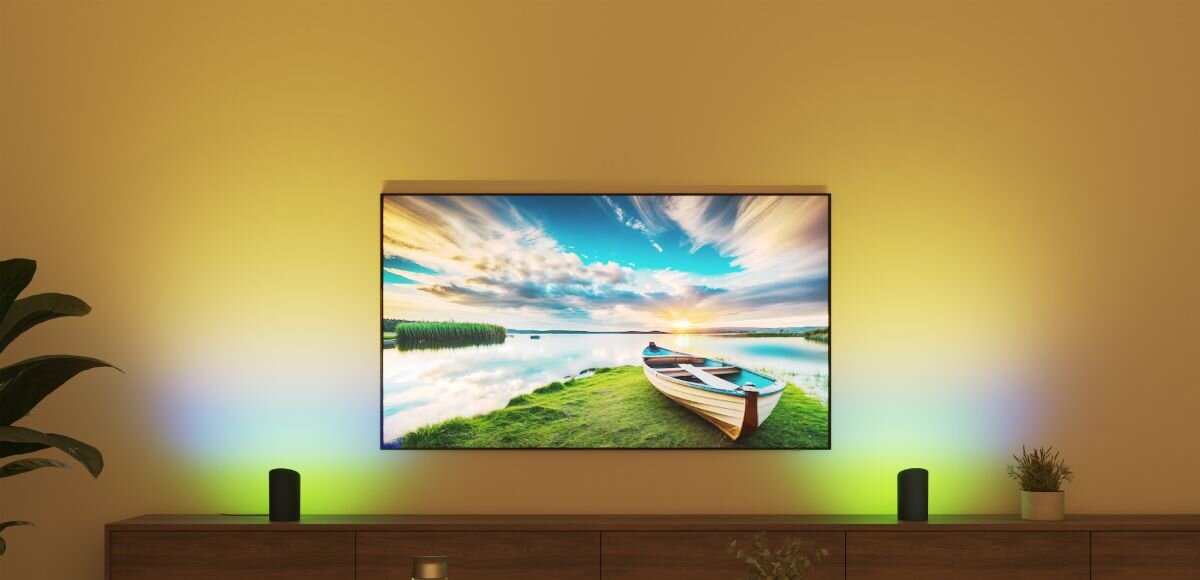 Lampa PHILIPS HUE Play 929003837701, Play Wall, 3x obszar, ścienne, charakter, lampy oświetlają ściane przy telewizorze