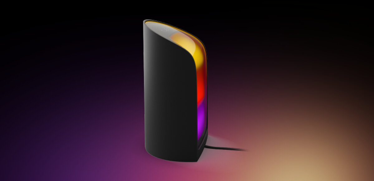 Lampa PHILIPS HUE Play 929003837701, zasilacz, instrukcja, lampa, na czarno żółtym tle lampa philips hue