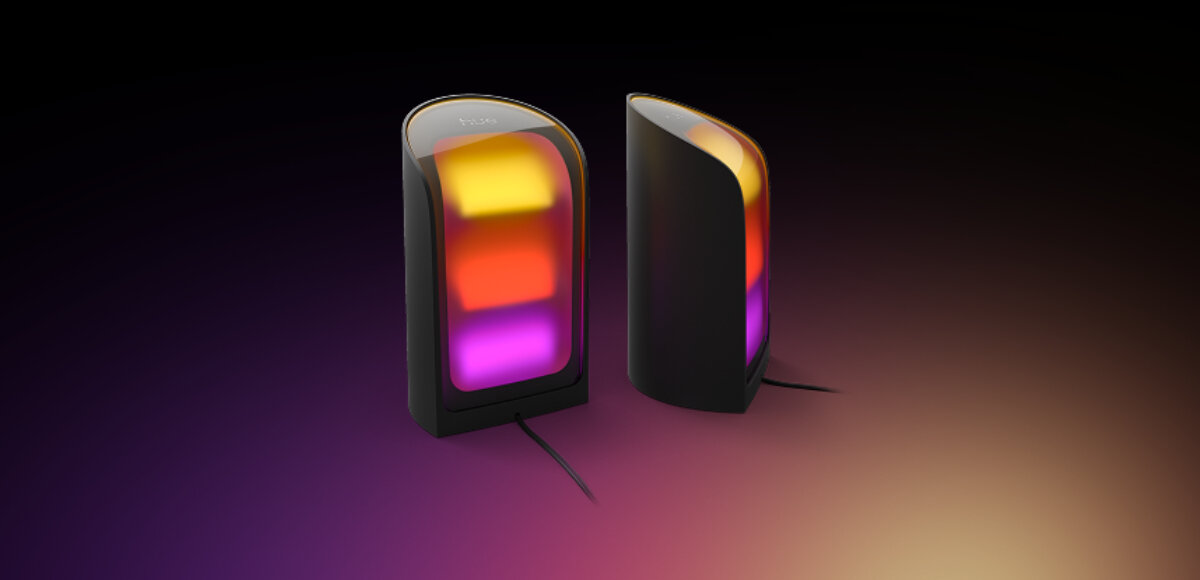 Lampa PHILIPS HUE Play 929004236301 (2 szt.), 929003837601, zasilacz, instrukcja, lampa, na czarno żółtym tle lampa philips hue