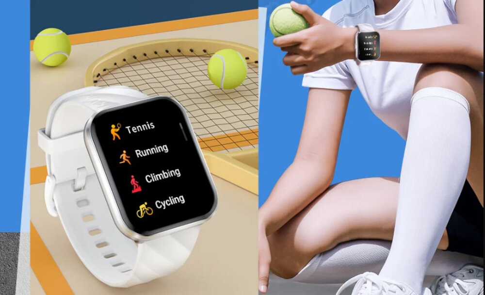 Smartwatch KUMI KU6 Meta Srebrny aktywnosci chodzenie biegania jazda na rowerze wspinaczka fitness granie w gry zespolowe wodoszczelny IP68 ponad 100 wbudowanych trybow sportowych