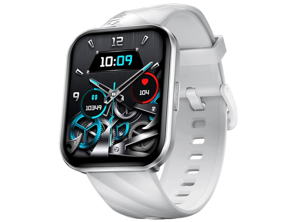 Smartwatch KUMI KU6 Meta Srebrny asystent glosowy Ai Voice Assistant polecenia glosowe przypomnienia wspoldziala z aplikacja KUMIWear na systemy Android i iOS