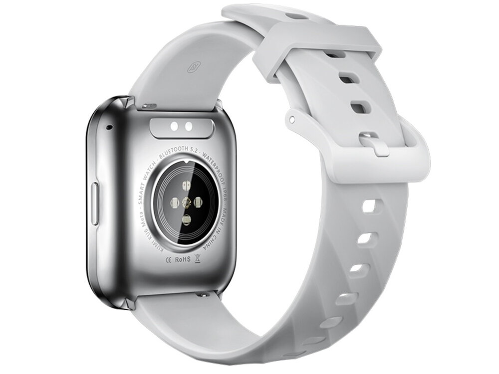 Smartwatch KUMI KU6 Meta Srebrny wbudowany akumulator pojemnosc 260 mAh czas dzialania okolo 7 dni w stanie czuwania okolo 20 dni kabel ladujacy USB-A/zlacze magnetyczne czas ladowania okolo 2 godzin