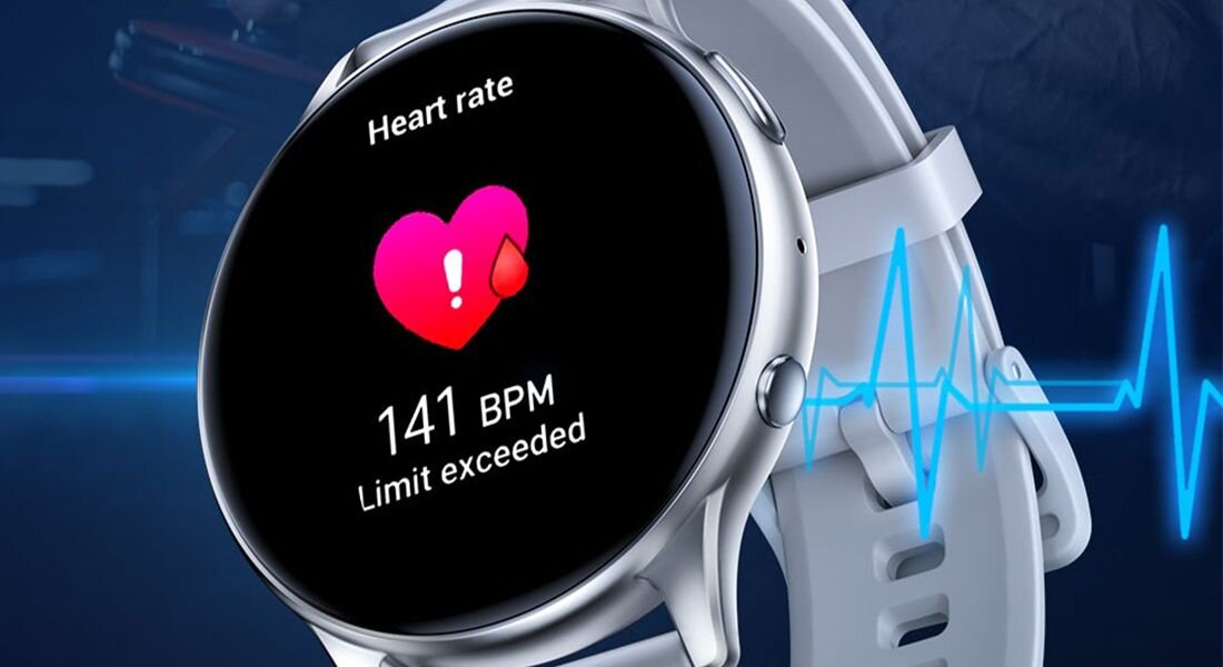 Smartwatch KUMI GW5  ekran bateria czujniki zdrowie sport pasek ładowanie pojemność rozdzielczość łączność sterowanie krew puls rozmowy smartfon aplikacja 