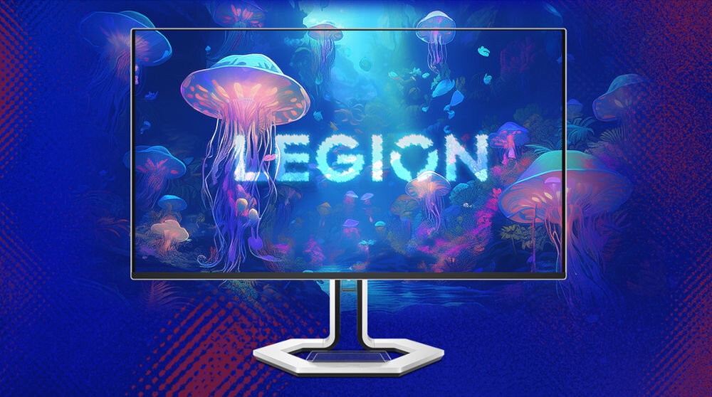Monitor LENOVO Legion Pro 32UD-10 31.5 cala 3840x2160px 240Hz 0.03 [GTG]  
					Monitor Lenovo Legion na tle fantastycznego, podwodnego krajobrazu na ekranie napis LEGION i meduzy
					ekran UHD PureSight QD-LED wysoka jakość obrazu HDR funkcje gamingowe