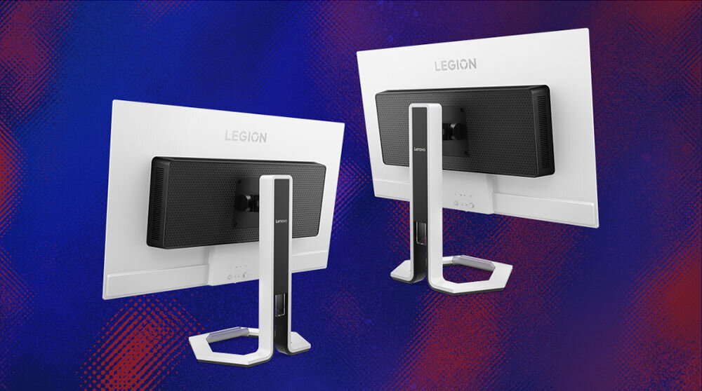 Monitor LENOVO Legion Pro 32UD-10 31.5 cala 3840x2160px 240Hz 0.03 [GTG] prezentacja monitora od tyłu pod dwoma kątami na fioletowym tle z gradientem
					oszczędność miejsca uchwyt na telefon system prowadzenia kabli zestaw portów ułatwienie rozbudowy