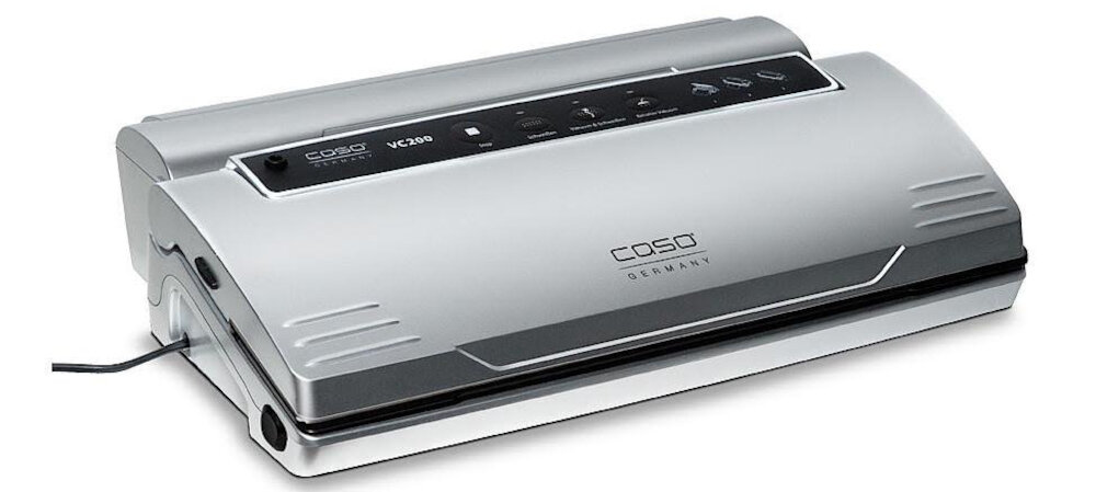 Zgrzewarka próżniowa CASO GERMANY VC200 monitorowanie temperatura szerokość wygoda użytkowanie nóż