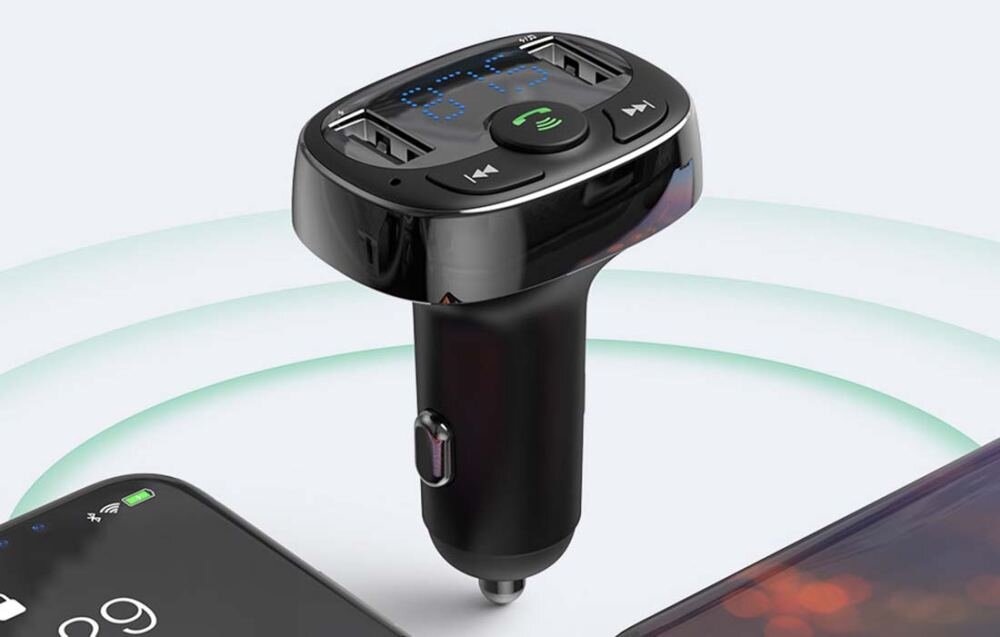 Transmiter FM BASEUS CCTM-01 bluetooth formaty transmisja zasieg