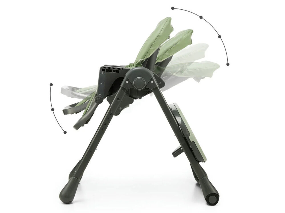 Krzesełko do karmienia KINDERKRAFT Tummie Zielony ergonomiczny design wygodne siedzisko wyprofilowane podparcie miekka wkladka oparcie jest regulowane w 4 poziomach