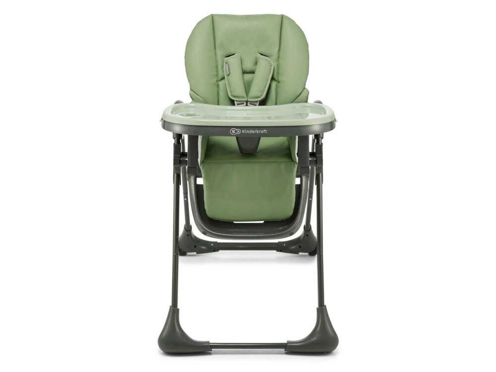 Krzesełko do karmienia KINDERKRAFT Tummie Zielony bezpieczenstwo 5-punktowe pasy bezpieczenstwa maksymalna ochrona dziecka pasy mozna zdemontowac