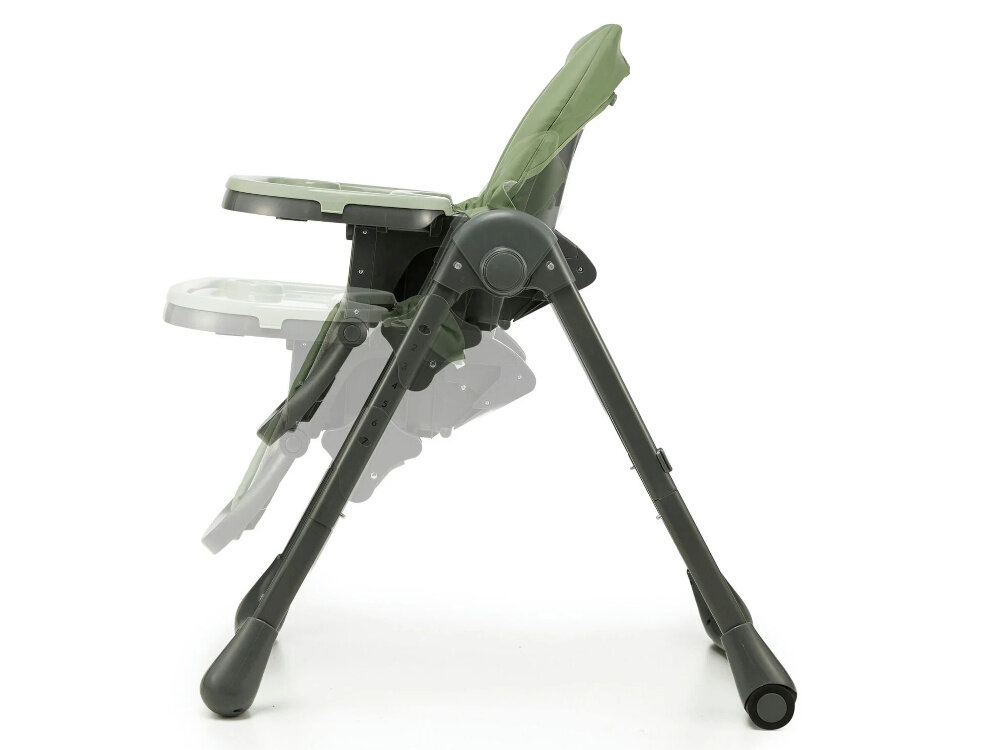 Krzesełko do karmienia KINDERKRAFT Tummie Zielony regulowany podnozek w 3 poziomach stabilnosc wygoda stopy dziecka maja stabilna podstawe
