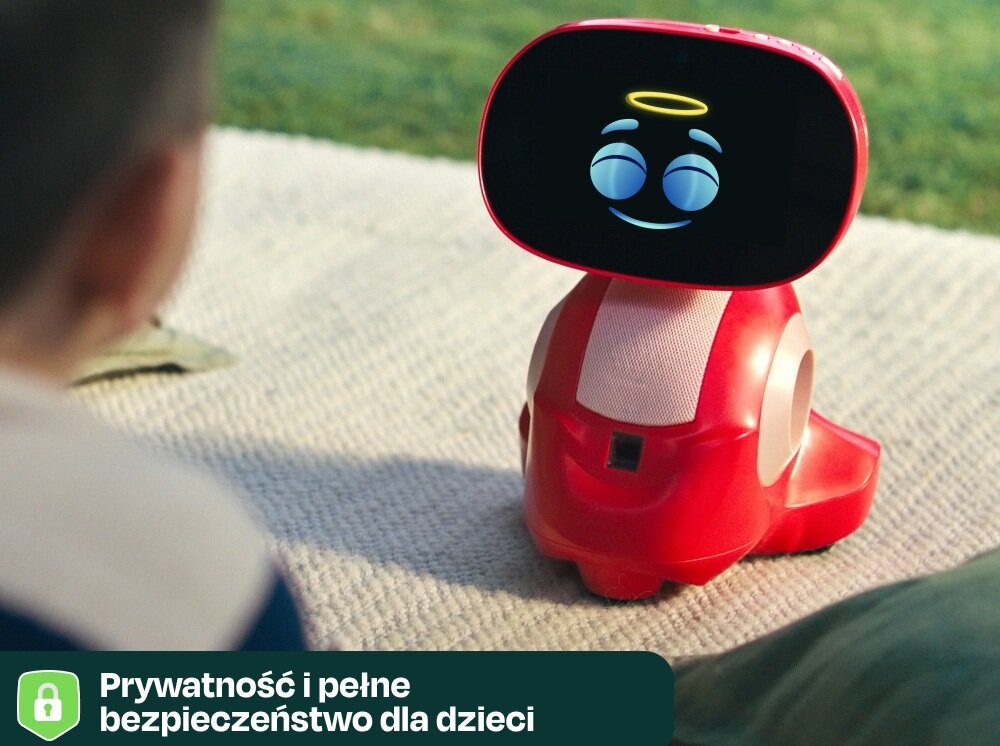 Zabawka Miko Robot Edukacyjny v3 czerwony wspierany sztuczną inteligencją aplikacja miko, dopasowane treści, monitorowanie postępów, bezpieczne i godne zaufania środowisko