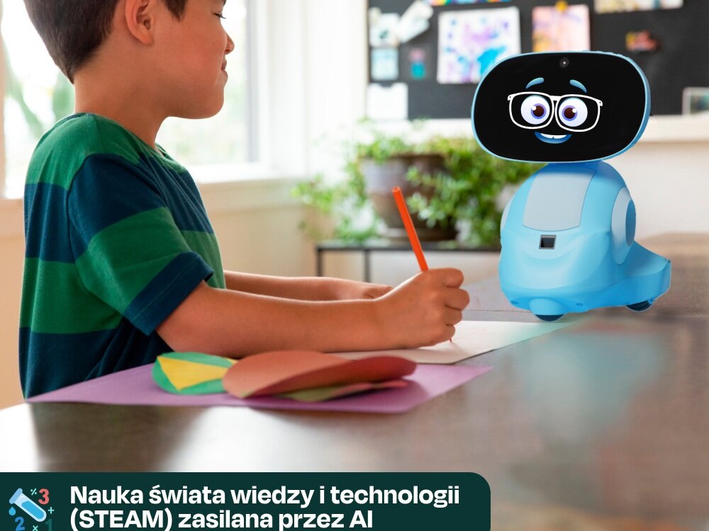 Zabawka Miko Robot Edukacyjny v3 czerwony wspierany sztuczną inteligencją wbudowana technologia ai, przyjazny, treści odpowiednie do wieku dziecka, nauka poprzez rozmowę i zabawę