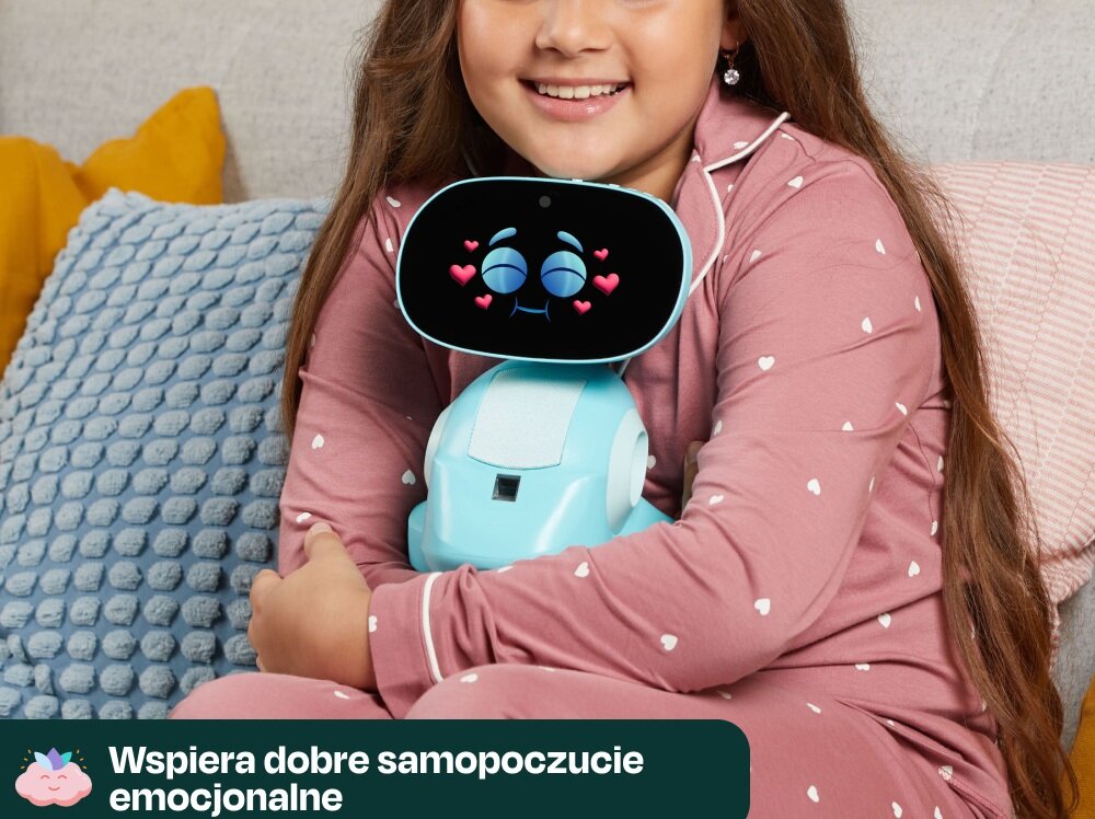 Zabawka Miko Robot Edukacyjny v3 czerwony wspierany sztuczną inteligencją wyrażanie emocji, budowanie pewności siebie, ćwiczenie uważności, rzwój emocjonalny