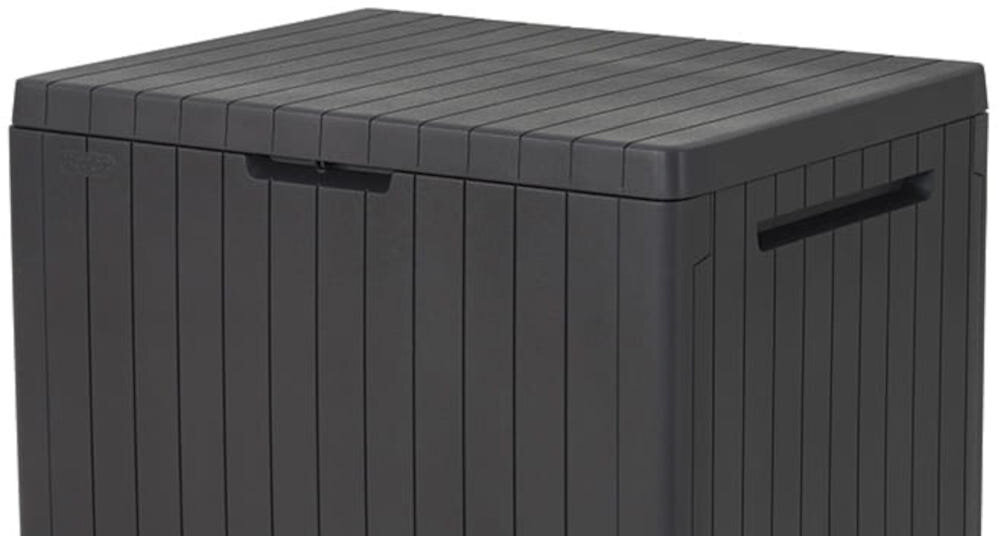 Skrzynia ogrodowa KETER City Storage Box 113l Brązowy maksymalne obciążenie wewnętrzne do 20 kg wbudowane uchwyty