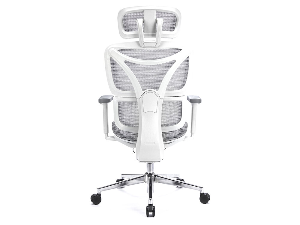 LVN SYSTEM Control Pro adaptacyjnym siłownikiem regulowania siły oporu pokrętłem wielopunktowej blokadzie system anti-shock fotel przedstawiony od tyłu