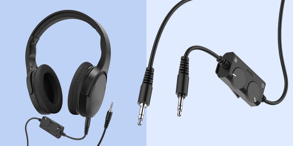 Słuchawki nauszne HAMA Over-Ear&nbsp;221846 - Solidność i funkcjonalność, wymienny kabel, jack 3,5 mm i adapter 6,35 mm, słuchawki po sosie z wpiętym kablem