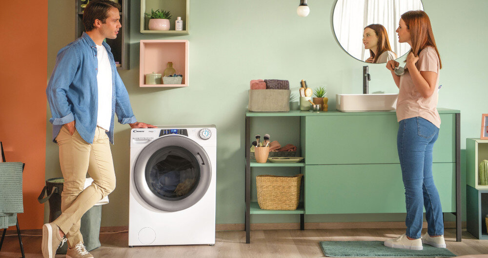 PRALKO-SUSZARKA CANDY RAPIDO PRO RPW41066BWMBC-S zatrzymuj dorzucaj pauza stop start Maksymalna prędkość wirowania