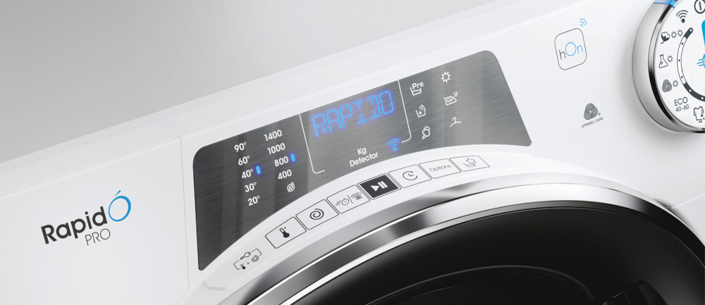 PRALKO-SUSZARKA CANDY RAPIDO PRO RPW41066BWMBC-S Wyświetlacz język polski ustawienia programy szeroki otwór