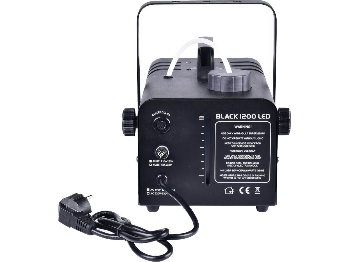 Wytwornica dymu LIGHT4ME Black 1200 LED pojemnik pojemność wydajność wylot