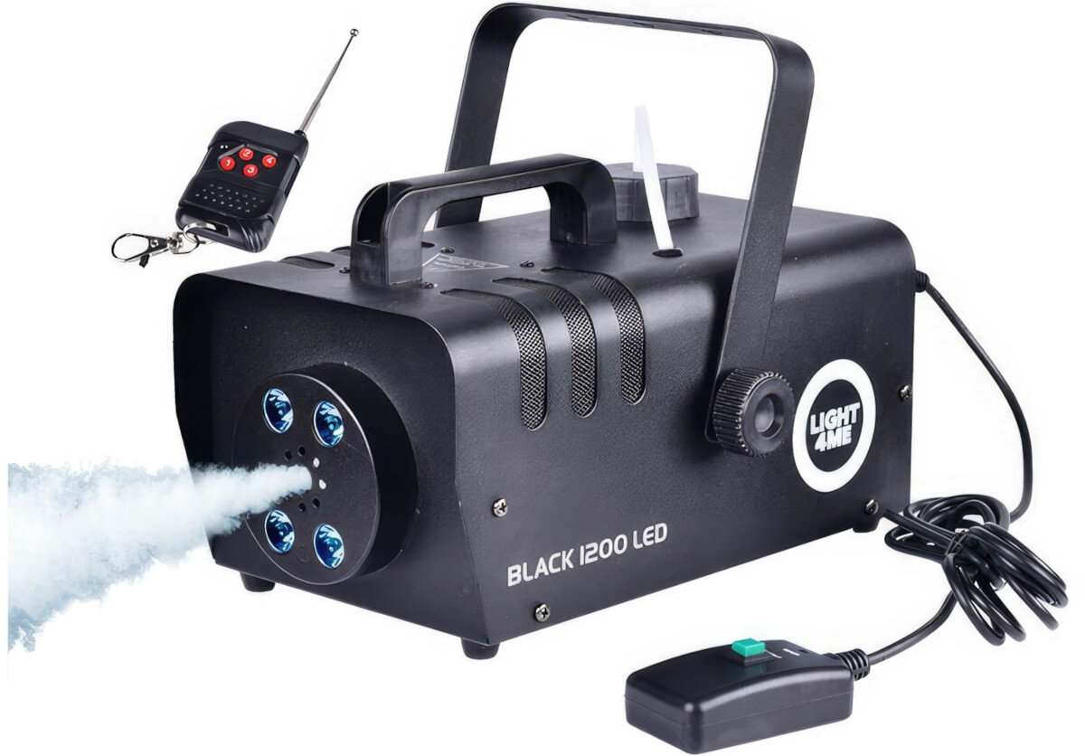 Wytwornica dymu LIGHT4ME Black 1200 LED sterowanie obsługa pilot kontrola