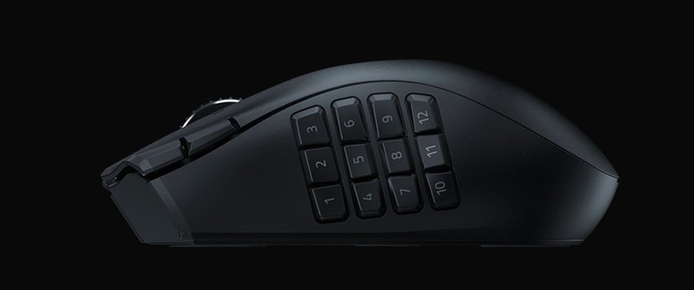 Mysz RAZER Naga V2 HyperSpeed ergonomia czujnik optyczny technologia hyperscroll  łączność bezprzewodowa 
