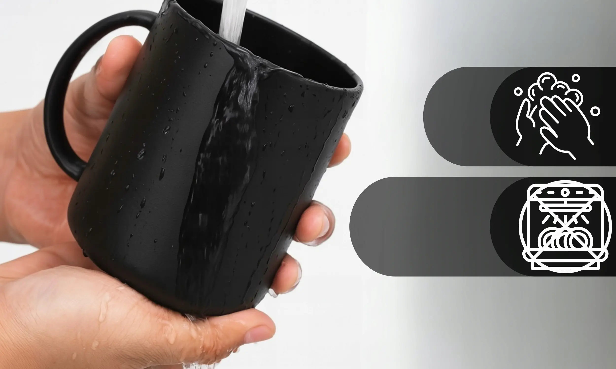 Zbliżenie na wnętrze podgrzewanego kubka Warmener