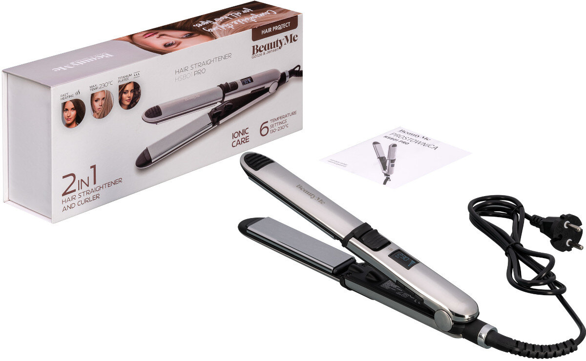 Prostownica BEAUTYME G&J HS801 elementy zestaw