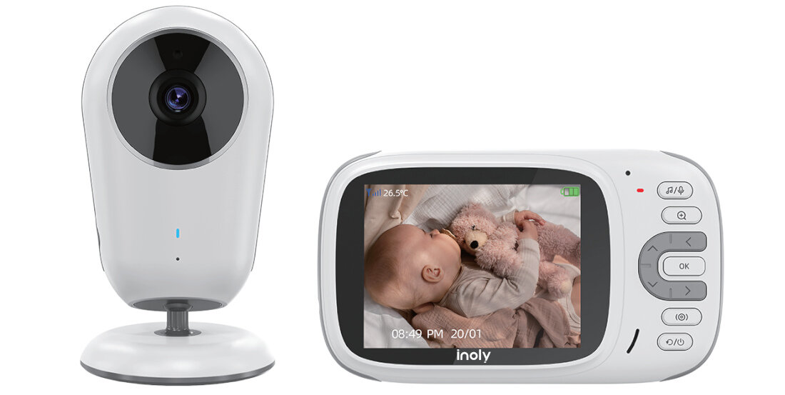 Niania elektroniczna INOLY Mia bateria litowa czas pracy regulacja głośności regulacja jasności możliwości