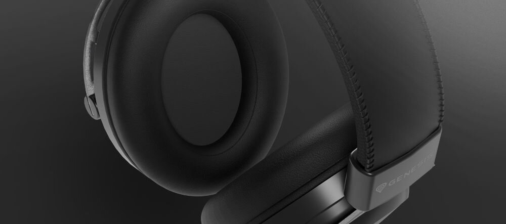 Słuchawki GENESIS Toron 301 wygoda, pałąk, przyjemny materiał, dostosowanie nauszników, pady hybrydowe, materiałowe