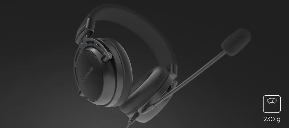Słuchawki GENESIS Toron 301 230 gram, lekka konstrukcja i wygoda