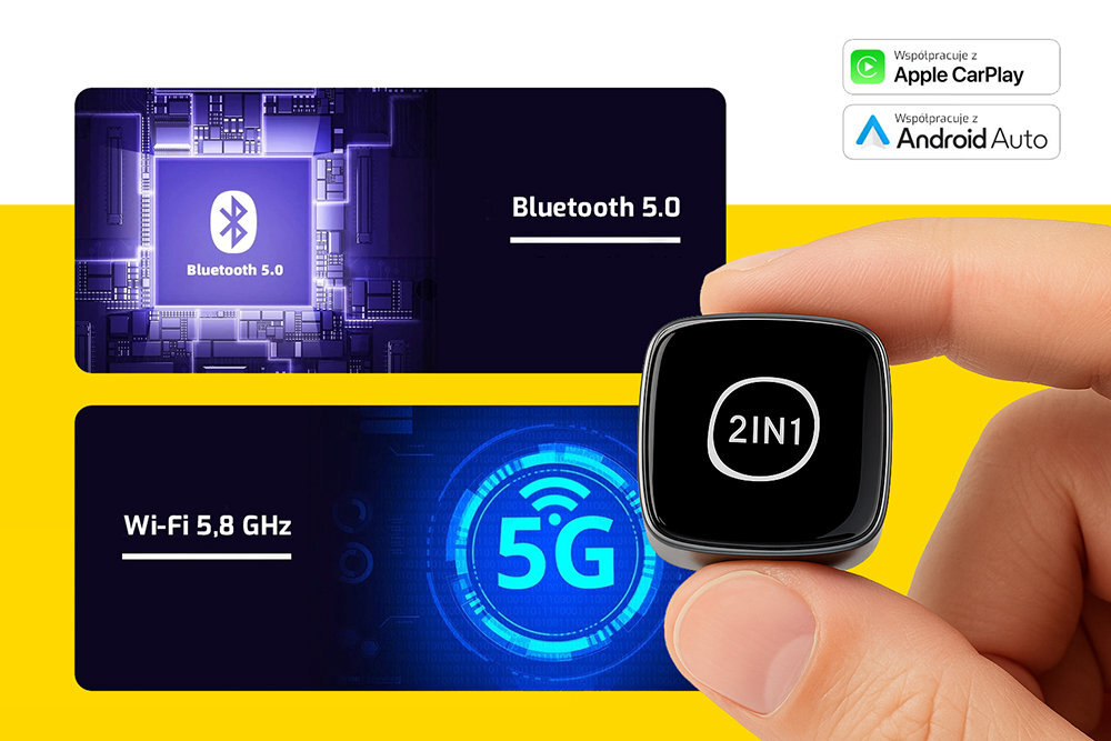 XENSO M5 Wi-Fi 5.8 GHz Bluetooth 5.0 szybkie parowanie i stabilną komunikację plug&play - bluetooth i wifi