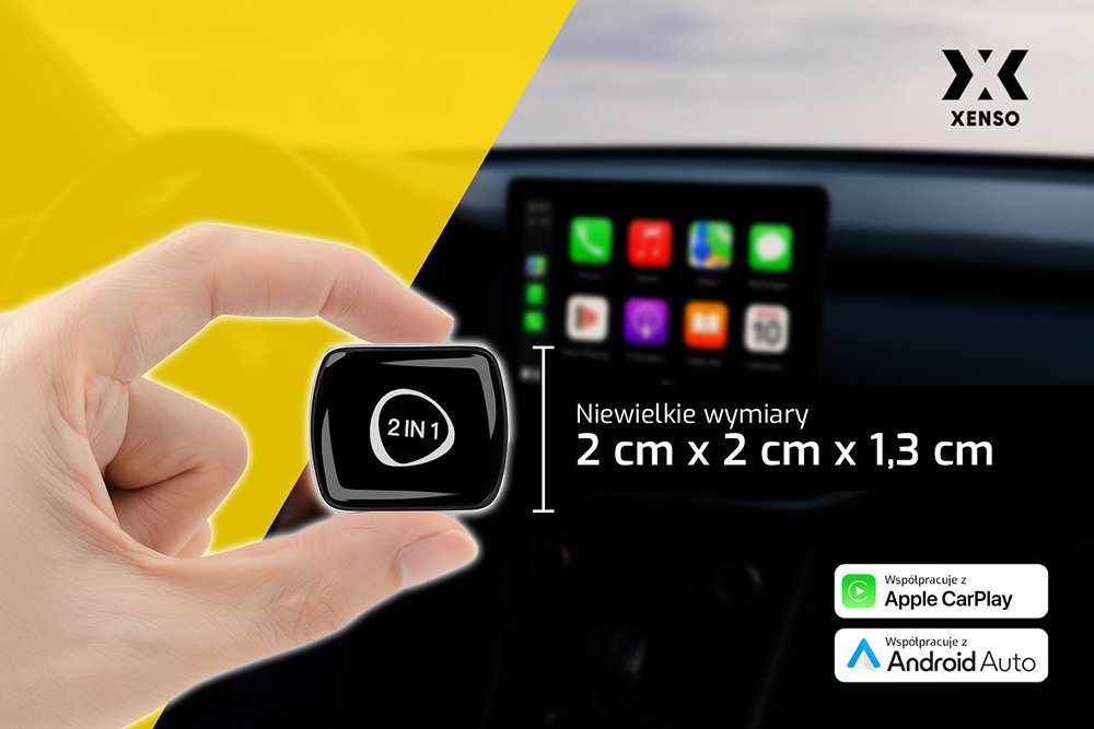 XENSO M5 ABS + PC 2 x 2 x 1,3 cm 7,1 g konsoli lub w schowku - adapter i wymiary