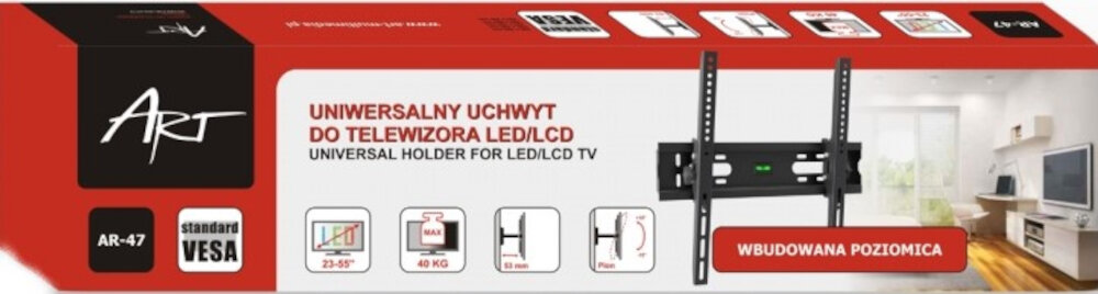 Uchwyt ART AR-47 do TV 23-55 cali - obciążenie