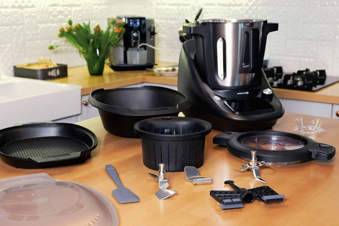 Robot wielofunkcyjny ELDOM MFC3000 Perfect Mix 3 1700W z wbudowaną wagą i funkcją gotowania Łatwe Czyszczenie konserwacja funkcja samoczyszczenia montaż demontaż higiena akcesoria