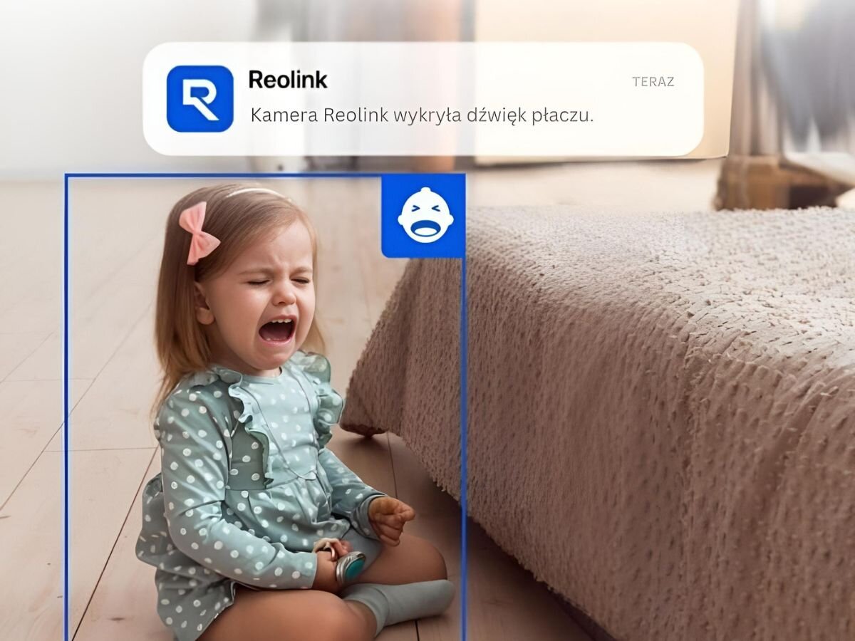 Kamera REOLINK E Series E321 Wewnętrzna, Wi-Fi, wykrywanie, osoby, dźwięk, alarm, płączące dziecko przy łożku sypialnianym i chmurka powiadomienia kamerki