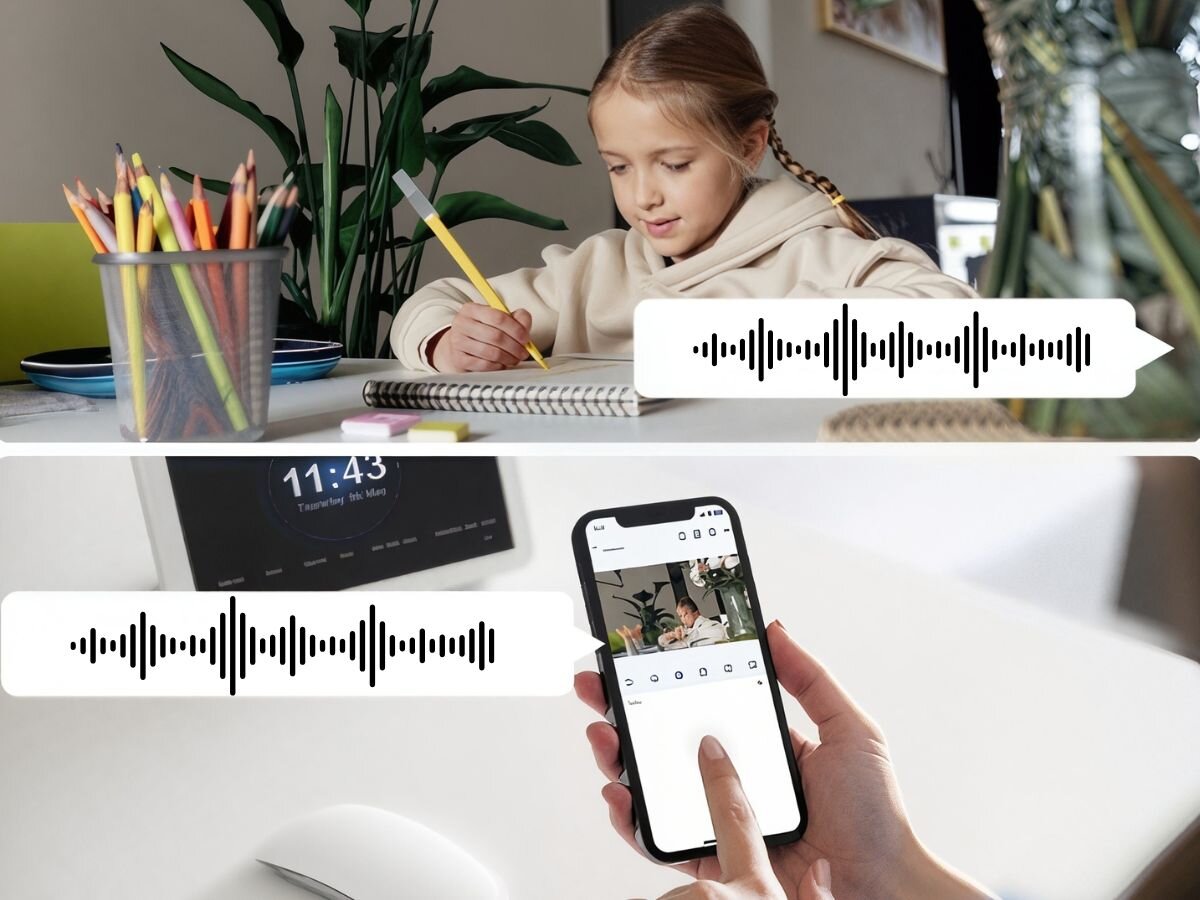 Kamera REOLINK E Series E321 Wewnętrzna, Wi-Fi, audio, komunikacja, głos, rozmowa, dziecko odrabia lekcje i rozmawia zdalnie przez kamerkę z rodzicem