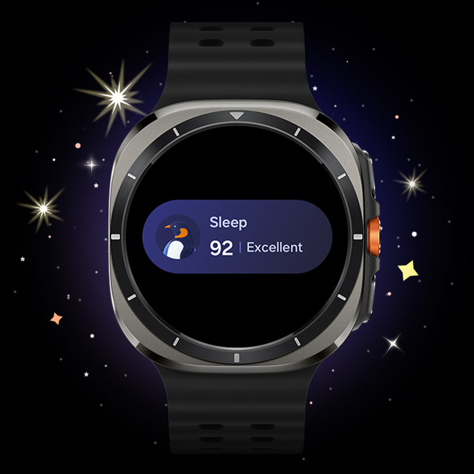 Galaxy Watch Ultra wyświetla wynik snu „92”.