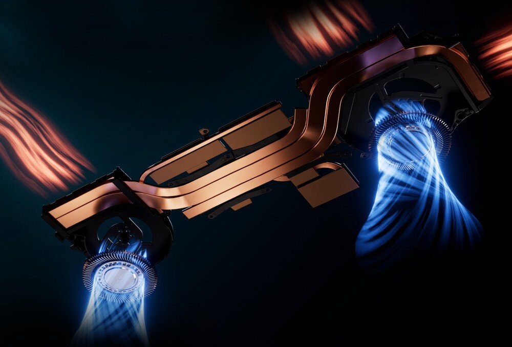 Laptop ASUS VivoBook Pro 15 N6506MV-MA031X 15.6 OLED Ultra 9-185H 16GB RAM 1TB SSD GeForce RTX4060 Windows 11 Professional chłodzenie wentylatory temperatura